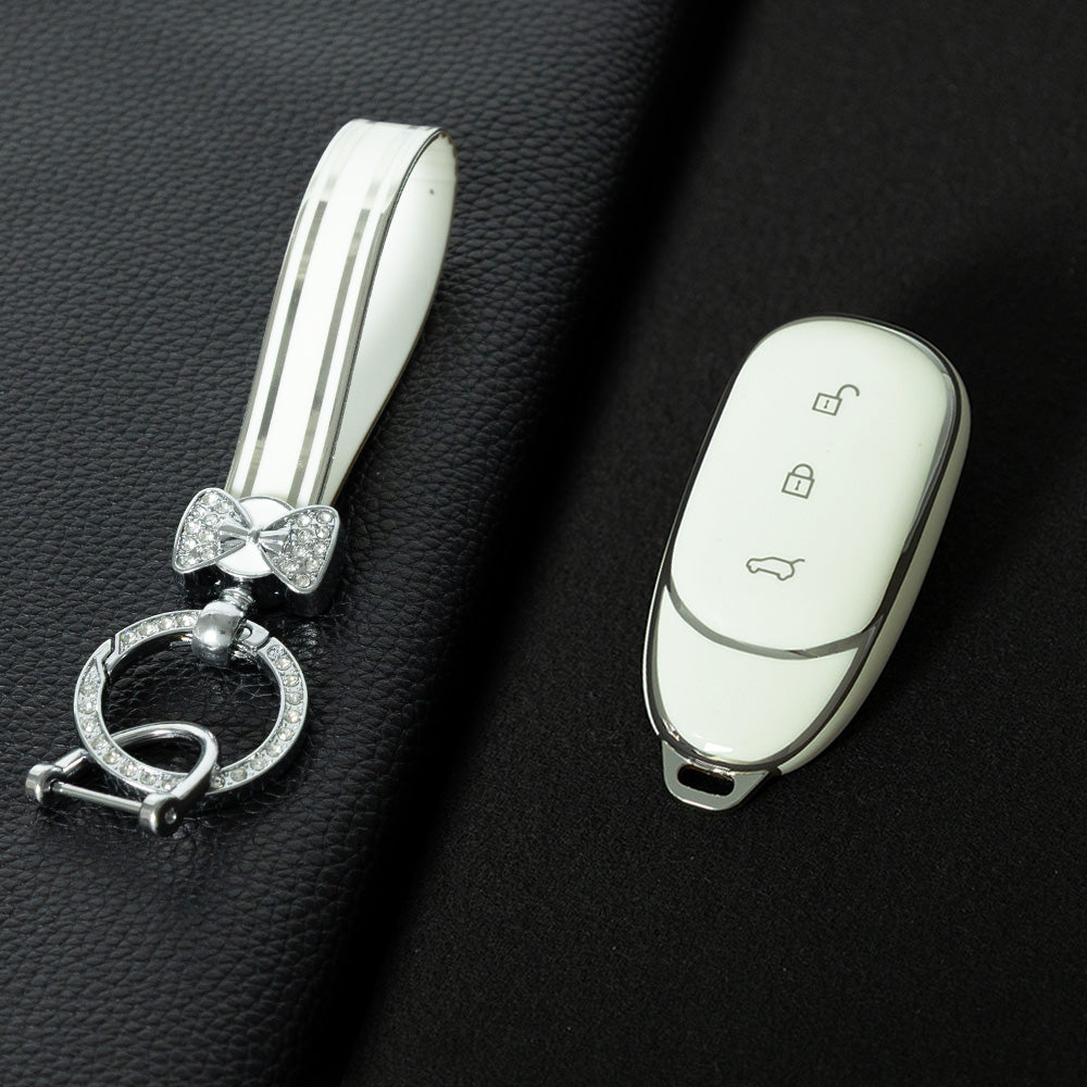 LIA1T1 White-Silver Plating Suitable for Ideal L9 Keyset New L8/L7 Special High End Full Package Protective Shell Buckle Modification keychain
