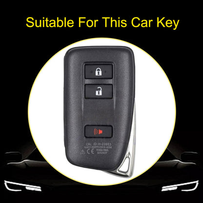 LEA5T1 White-Gold Plating TPU Car Key Case Cover for Lexus 2018-2024 ES200 ES350 LC500 LS500 UX200 ES300h GX460 RX350h NX450 Class