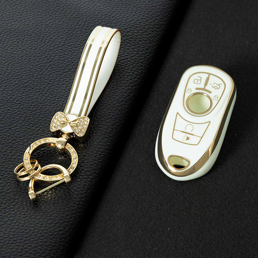 BUA3T1 White-Gold Plating TPU Car Key Case Cover for Buick New Lacrosse Hot Selling Multicolor Waterproof Auto Supplies