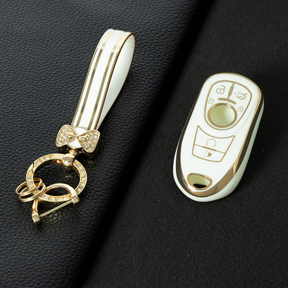 BUA3T1 White-Gold Plating TPU Car Key Case Cover for Buick New Lacrosse Hot Selling Multicolor Waterproof Auto Supplies