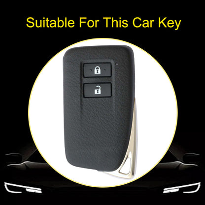 LEA2T1 White-Gold Plating TPU Car Key Case Cover for LEXUS ES200 RX200T IS CT GS NX200 RX300 LX
