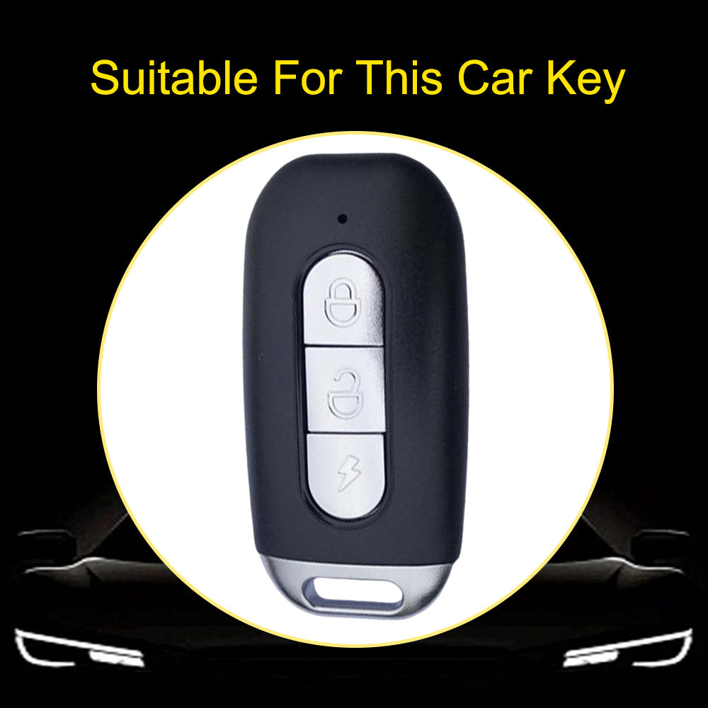 AAA1T1 Black-Silver Plating Car Key Cover For Aima Luna Bubble Universal Electric Bicycle Car Key Accessories