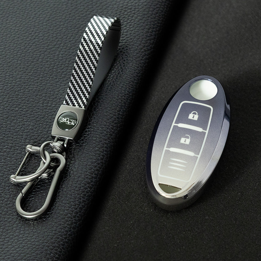 NIB1T1 Gradient Gray Car Key Cover For Nissan X-Trail Qashqai Sylphy Altima