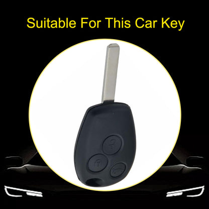 RED1T1 White-Gold Plating TPU Car Key Case Cover for Renault Koleos Kadjar Trafic Logan Dacia Modus