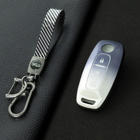 NIA2T1 Gradient Gray TPU Car Key Cover Car Key Case for Nissan Altima Murano Sentra Rogue Armada Pathfinder Infiniti FX35