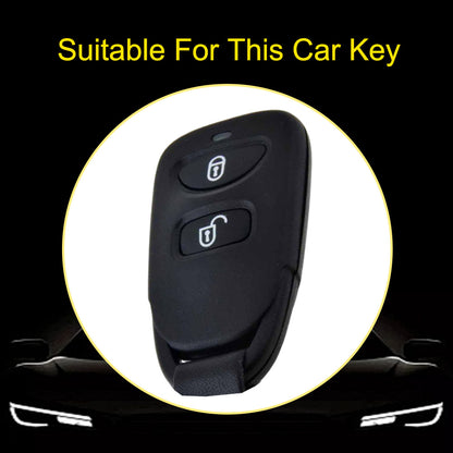 HYJ1T1 Black-Gold Plating TPU Car Key Case Cover Shell for KIA for Hyundai Tucson SONATA Santa Fe Rohens Coupe Cerat
