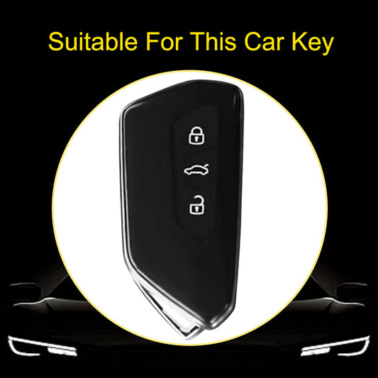 VOC1T1 Black-Gold Plating Car Key Cover For Volkswagen  Golf 8 MK8 ID3 ID4 Cupra Skoda Octavia A8 SEAT Leon MK4 Formentor Tarraco