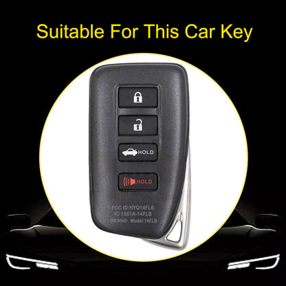 LEA7T1 Black-Silver Plating TPU Car Key Case Cover 2014-Up Lexus RX IS ES GS LS NX RS GX LX RC LC