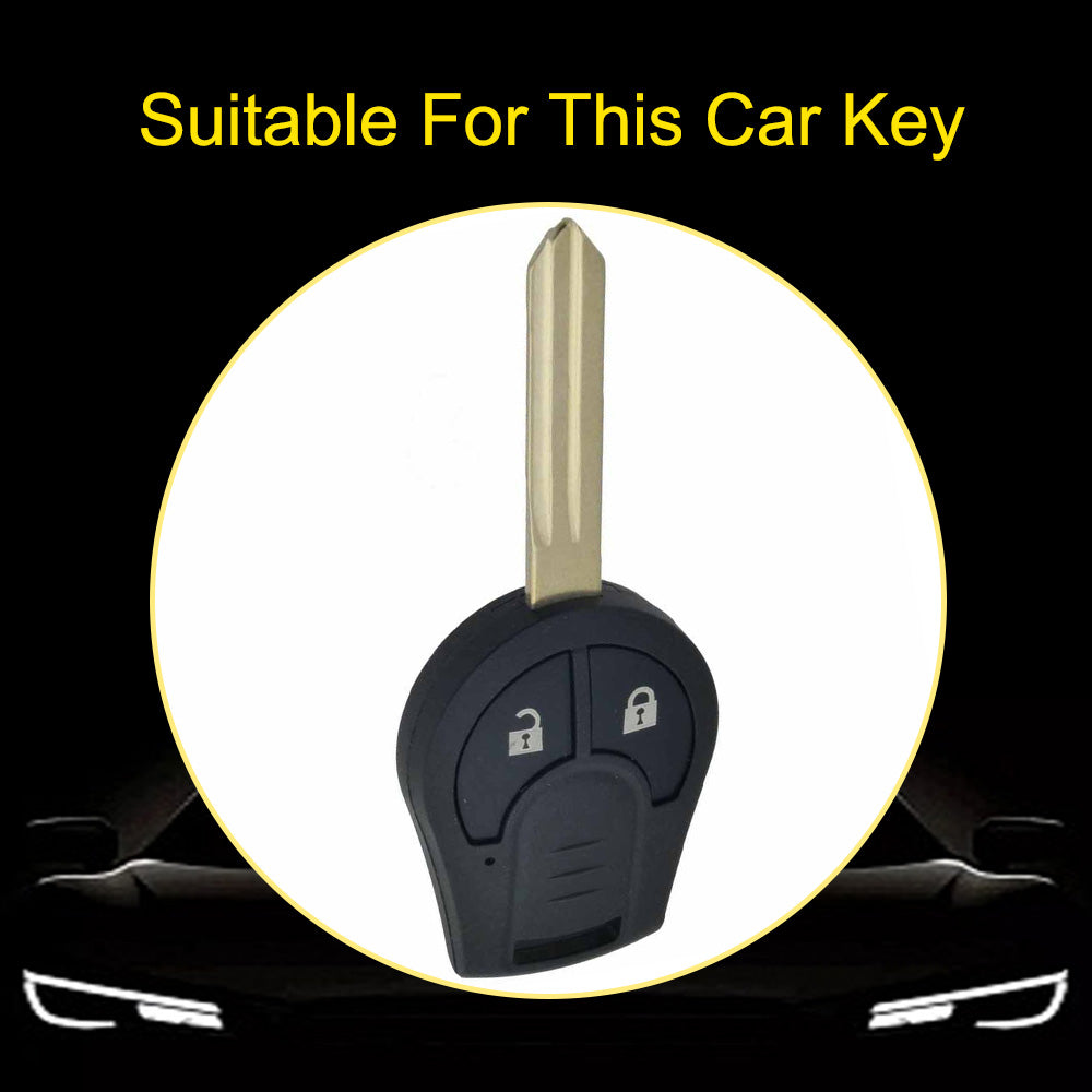 NIE2T1 White-Silver Plating TPU Car Key Cover for Nissan Sylphy MARCH TIIDA X-TRAIL Qashqai KICKS SUNNY