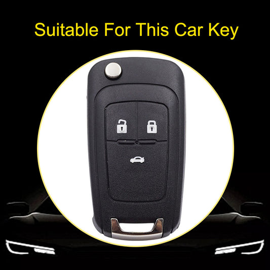 CED1T1 Black-Silver Plating Car Key Cover 3 Button Soft TPU Car Key Case For Buick/Opel For Chevrolet Cruze Epica Lova Camaro Impala Aveo Malibu Sail Orlando