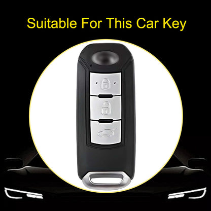 TRC1T1 White-Gold Plating Key TPU Premium Soft Car Key Case Cover Shell for Trumpchi Gs4 Gs5 Gs3 Gs8 Ga4 Ga6 GE3 Key Rings