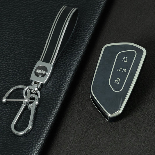 VOC1T1 Black-Silver Plating Car Key Cover For Volkswagen  Golf 8 MK8 ID3 ID4 Cupra Skoda Octavia A8 SEAT Leon MK4 Formentor Tarraco