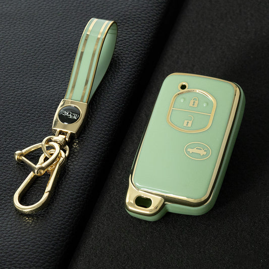 TOG1T1 Green-Gold Plating Car Key Cover for Old Toyota 3 Buttons Crown Land Cruiser Prado Car Key case
