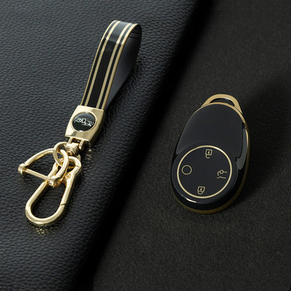 AOA1T1 Black-Gold Plating Car Key Cover for Aion v 2024 2025 2026