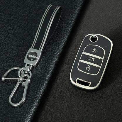WUA1T1 Black-Silver Plating Car Key Cover For Wuling S1 Baojun 730 510 560 310 630 310W Car Key Cover Case Bag Protector