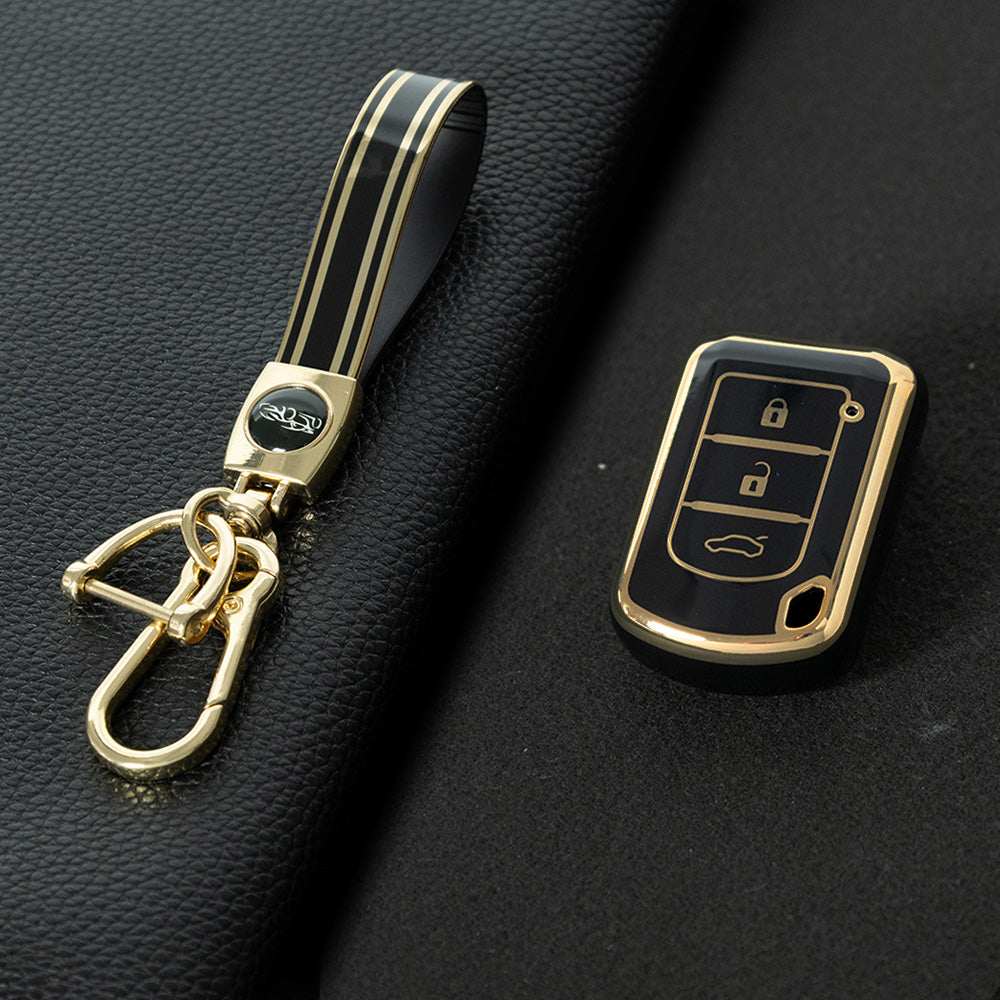 MIG1T1 Black-Gold Plating TPU Car Key  Cover for Mitsubishi Kit Mitsubishi Outlander ASX Lansergo Lansergo Lansergo Pajero Yige