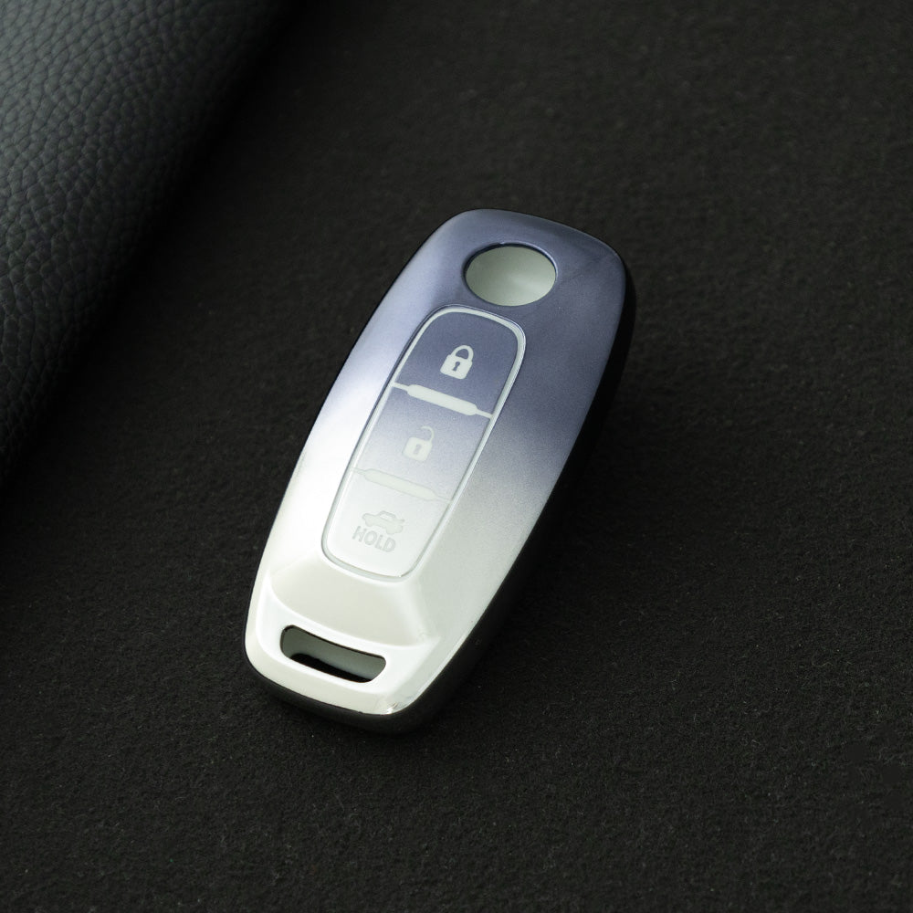 NIA2T1 Gradient Gray TPU Car Key Cover Car Key Case for Nissan Altima Murano Sentra Rogue Armada Pathfinder Infiniti FX35