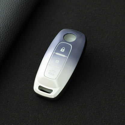 NIA2T1 Gradient Gray TPU Car Key Cover Car Key Case for Nissan Altima Murano Sentra Rogue Armada Pathfinder Infiniti FX35