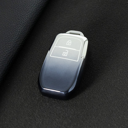 TOC2T1 Gradient Gray TPU Car Key Case Protection Cover Smart Key Shell Fob Cover Fit for Toyota Camry Corolla Prado Levin Crown RAV4
