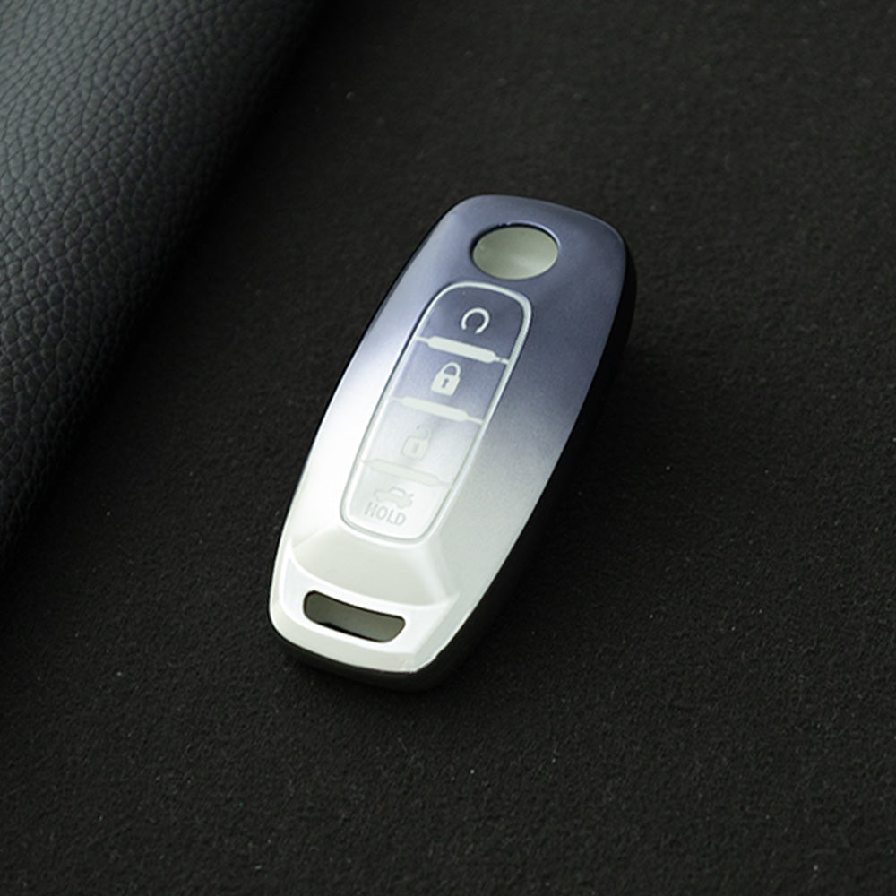 NIA7T1 Gradient Gray TPU Car Key Cover Fob Holder Suitable for Nissan Sylphy Bluebird Teana X-Trail Murano GTR