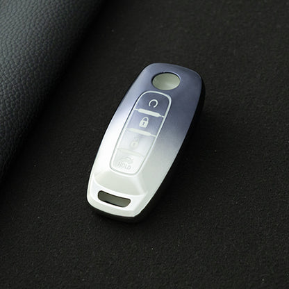 NIA7T1 Gradient Gray TPU Car Key Cover Fob Holder Suitable for Nissan Sylphy Bluebird Teana X-Trail Murano GTR