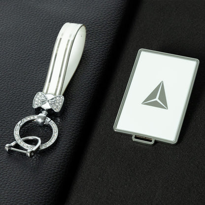 CHG1T1 White-Silver Plating NFC Key Cover for Changan Deepal Series C673F280704-0100-AA 3606020-ED01-AA Vehicle Key Cover