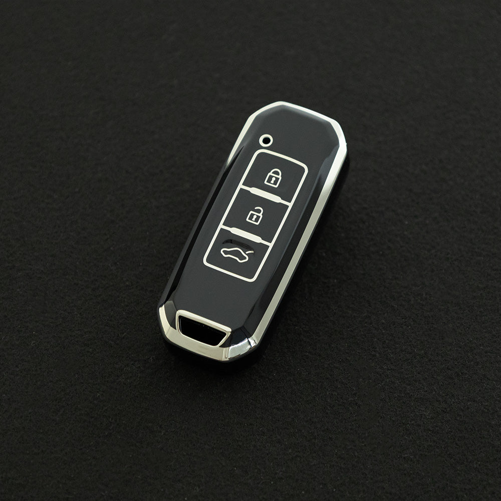 BAB1T1 Black-Silver Plating Car Key Cover for Baojun 510 730 360 560 RS-5 530 630 Wuling Hongguang S Covers House Keys