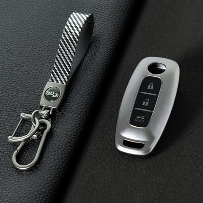 NIA2T1 Black-Metal Gray Plating TPU Car Key Cover Car Key Case for Nissan Altima Murano Sentra Rogue Armada Pathfinder Infiniti FX35