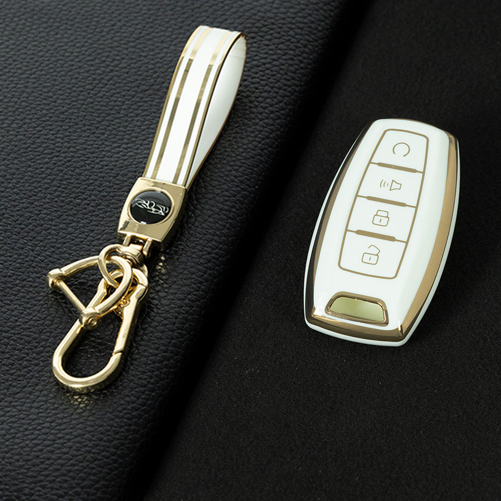 GRA3T1 White-Gold Plating TPU Car Key Case for Great Wall Haval Hover H1 H4 H6 H7 H8 H9