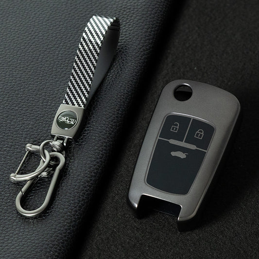 CED1T1 Black-Metal Gray Plating 3 Button Soft TPU Car Key Case For Buick/Opel For Chevrolet Cruze Epica Lova Camaro Impala Aveo Malibu Sail Orlando
