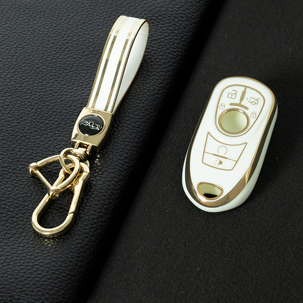 BUA3T1 White-Gold Plating TPU Car Key Case Cover for Buick New Lacrosse Hot Selling Multicolor Waterproof Auto Supplies