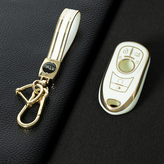 BUA3T1 White-Gold Plating TPU Car Key Case Cover for Buick New Lacrosse Hot Selling Multicolor Waterproof Auto Supplies