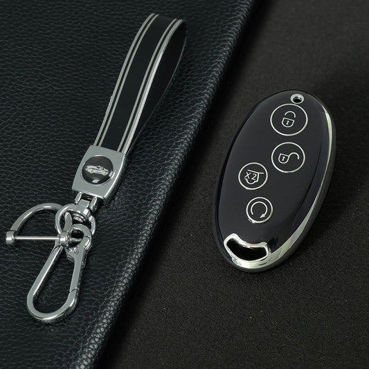 BYB1T1 Black-Silver Plating Car Key Cover TPU for BYD Qin Pro Yuan S7 Song Max Plus High Quality Auto Supplies