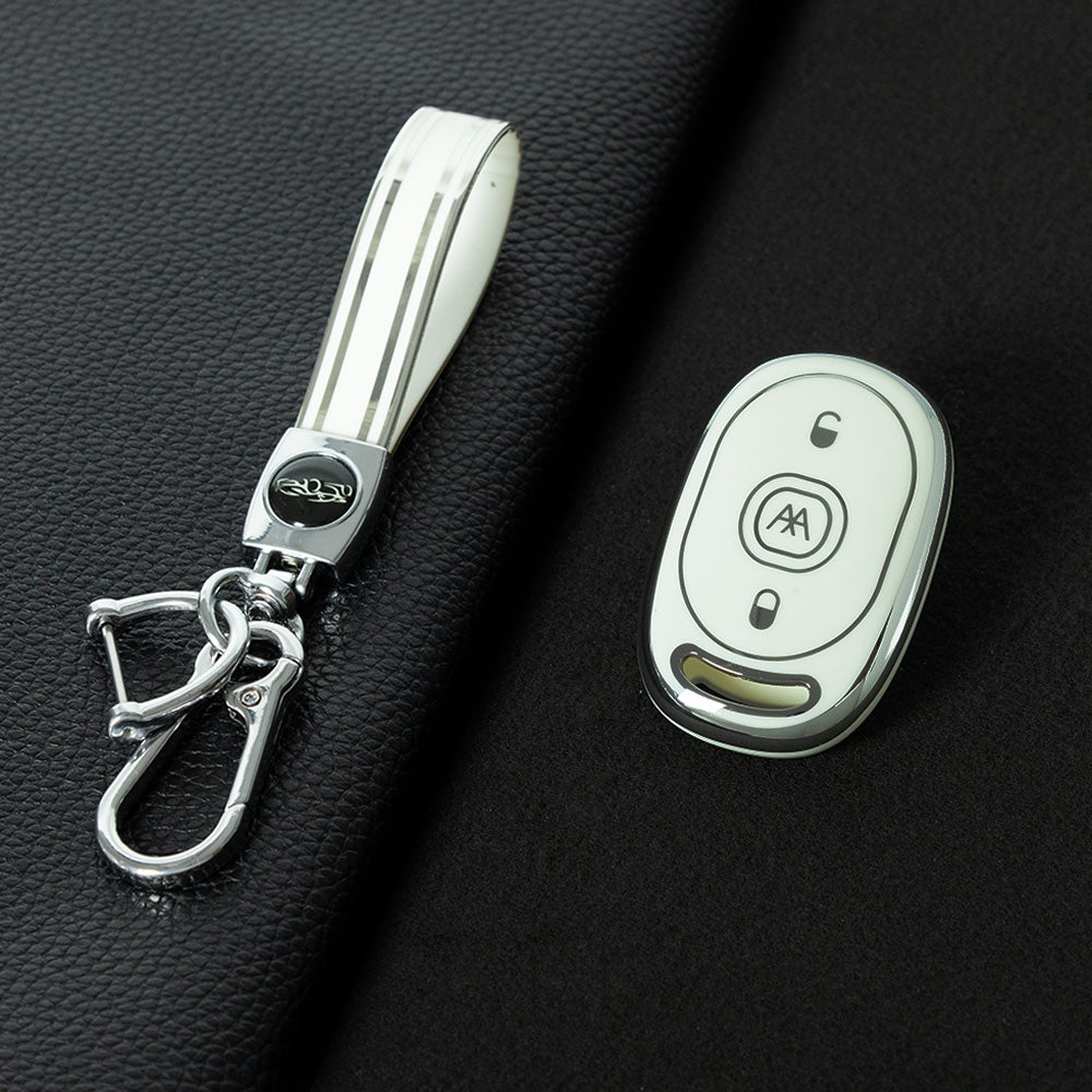 AAB1T1 White-Silver Plating Car Key Cover For Aima Luna Bubble Universal Electric Bicycle Car Key Accessories