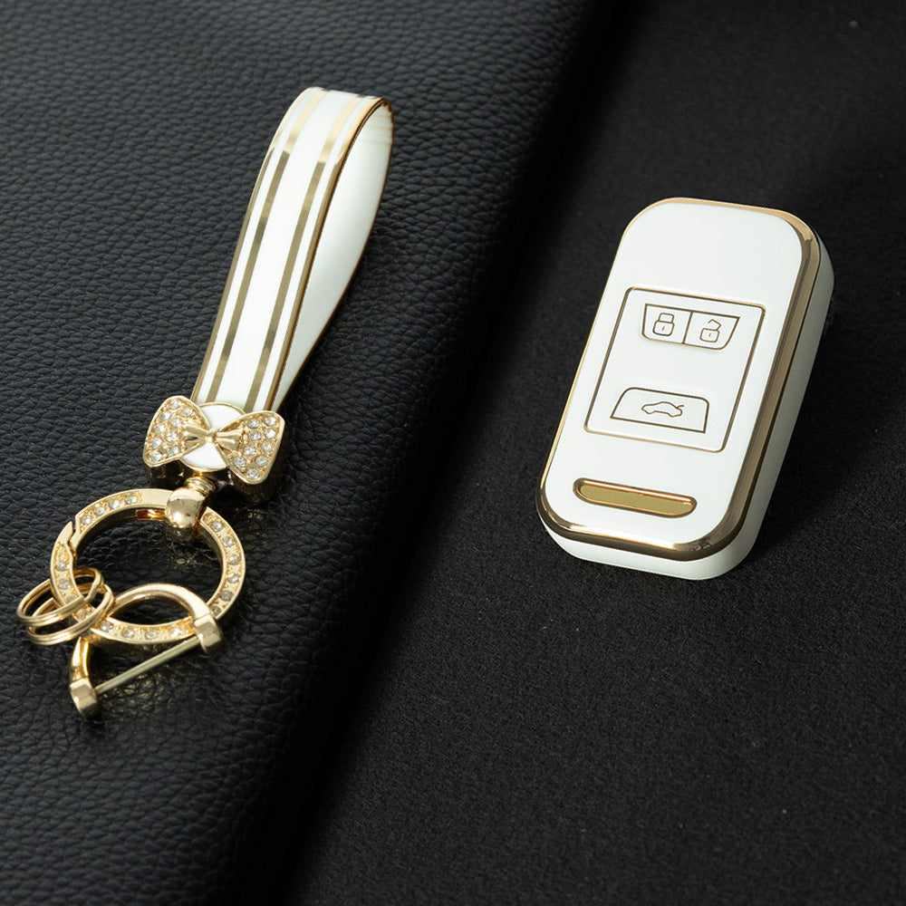 CRA1T1 White-Gold Plating Tpu Car Accessories Car Key Key case for Chery 8plus 8pro 7plus Arrizo 5