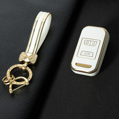 CRA1T1 White-Gold Plating Tpu Car Accessories Car Key Key case for Chery 8plus 8pro 7plus Arrizo 5