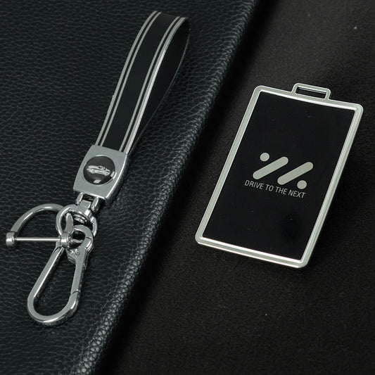 IMA1T1 Black-Silver Plating TPU Car Key Case Cover for IM New NFC Card Key