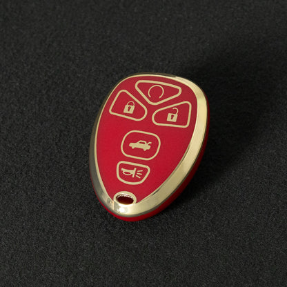 CEP2T1 Red-Gold Plating Car Key Cover Case for Chevrolet 5 Button