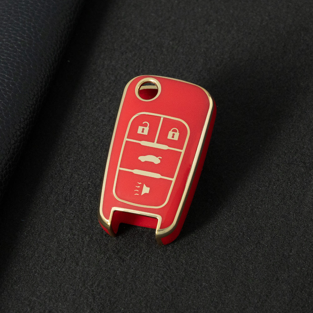 CED2T1 Red-Gold Plating Hot Sale TPU Car Key Case for Chevrolet Cruze AVEO Excelle BUICK XTG Car Key Shell Cover