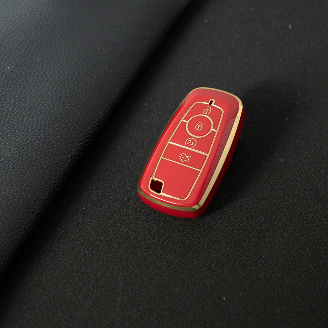 FOB3T1 Red-Gold Plating Suitable for Mondeo Keycases, Ruiji Car Keychains, High-end Taurus Ruijie Fox Car Key Remote Control keychain