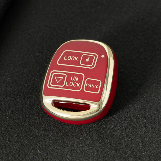 TON3T1 Red-Gold Plating TPU Car Key Case for TOYOTA CAMRY RAV4 Corolla PRADO YARIS Tarago for LEXUS