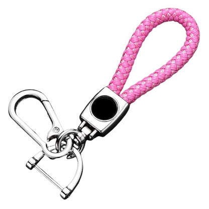 Fashion Hand-woven Rope Car Keychain Horseshoe Buckle Keychain Climbing Buckle Pendant Accessory Gift