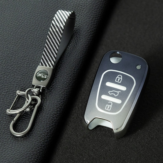 HYG2T1 Gradient Gray Car Key Cover For Hyundai I20 I30 Ix20 Ix35 for Kia Ceed Picanto Sportage TPU Car Key Case Cover Shell Bag Holder Fob Keychain Accessories