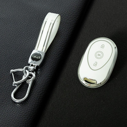AAC1T1 White-Silver Plating Car Key Cover For Aima Luna Bubble Universal Electric Bicycle Car Key Accessories