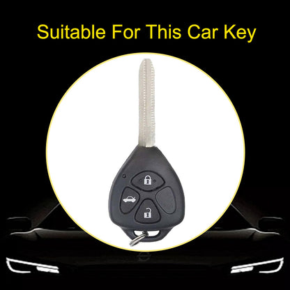 TOG3T1 Green-Gold Plating Soft TPU Car Key Case Cover for Toyota Camry Highlander Crown Prado Land Cruiser Vitz Prius Corolla Accessories