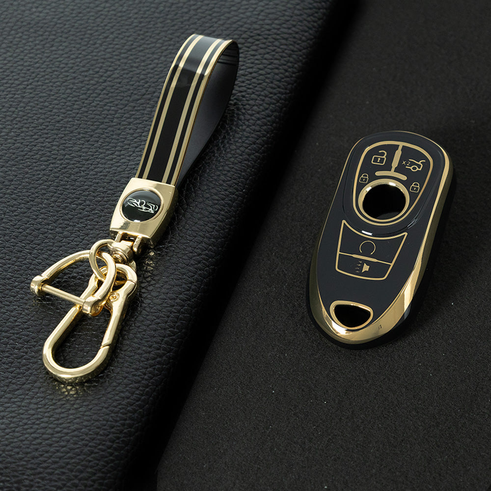 BUA3T1 Black-Gold Plating TPU Car Key Case Cover for Buick New Lacrosse Hot Selling Multicolor Waterproof Auto Supplies