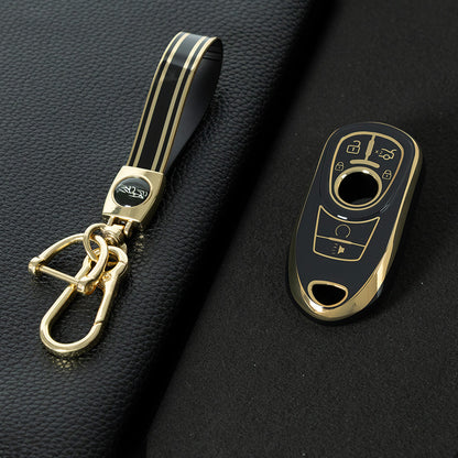 BUA3T1 Black-Gold Plating TPU Car Key Case Cover for Buick New Lacrosse Hot Selling Multicolor Waterproof Auto Supplies