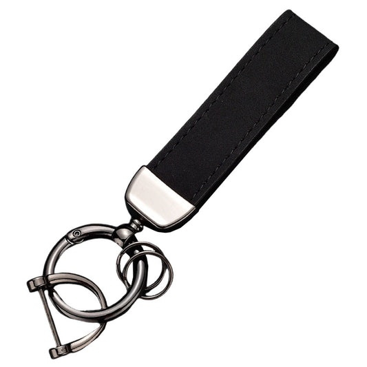 Personalized Design Gifts Engraved Car Logo Key Ring Chain Metal Turning Fur Custom Leather Keychain