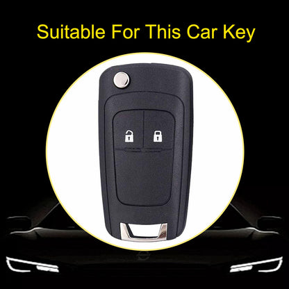BUE4T1 Black-Silver Plating TPU Car Key Case Cover for Chevrolet Malibu Buick Excelle XT GT Lacrosse Encore