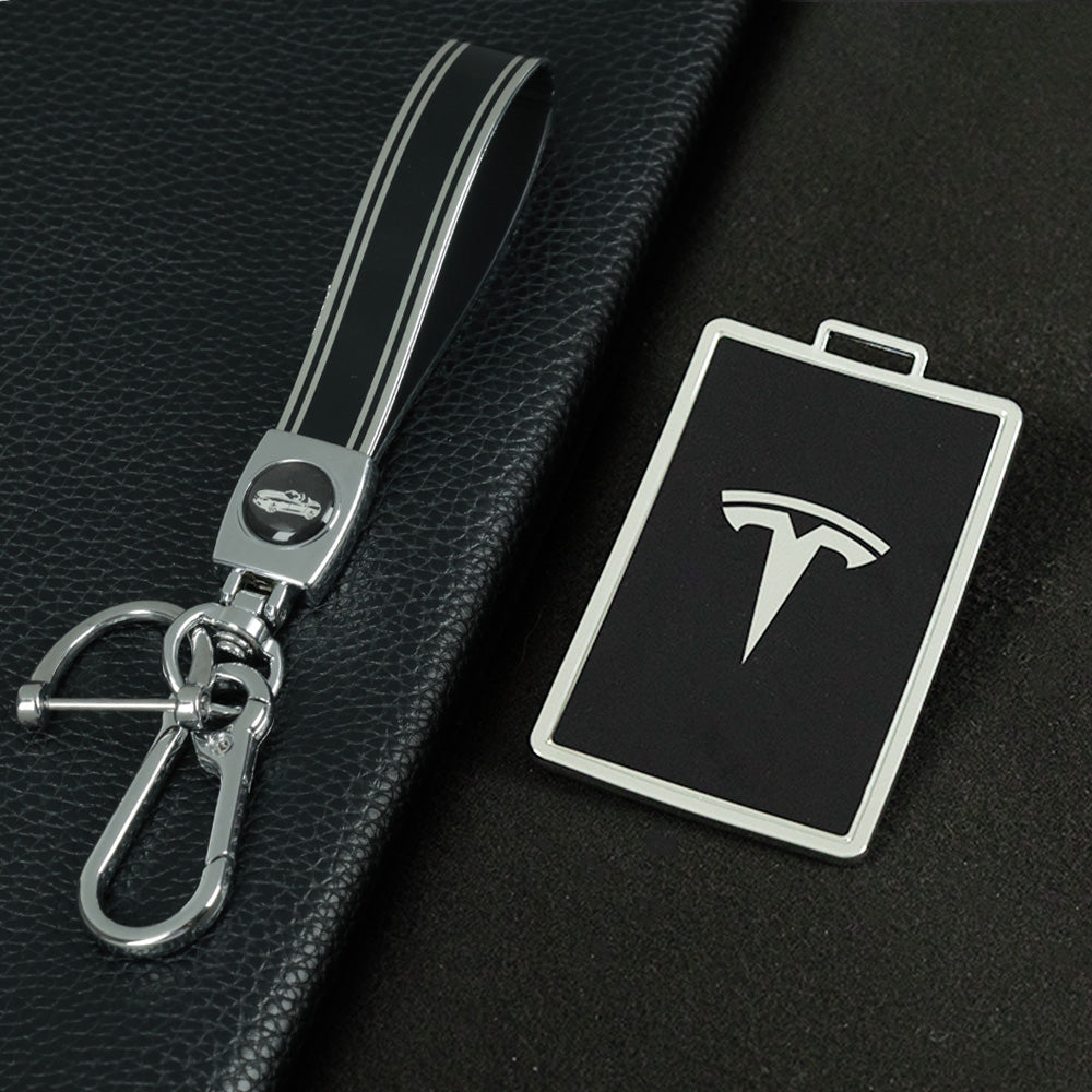 TEB1T1 Black-Silver Plating TPU Tesla Car Key Cover Scratch Resistant Lightweight Protective Case for Model 3/X/Y